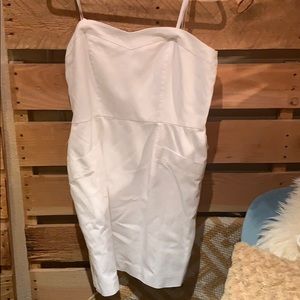 Strapless white dress